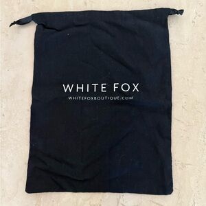 White Fox Boutique Black Drawstring Shoe Bag